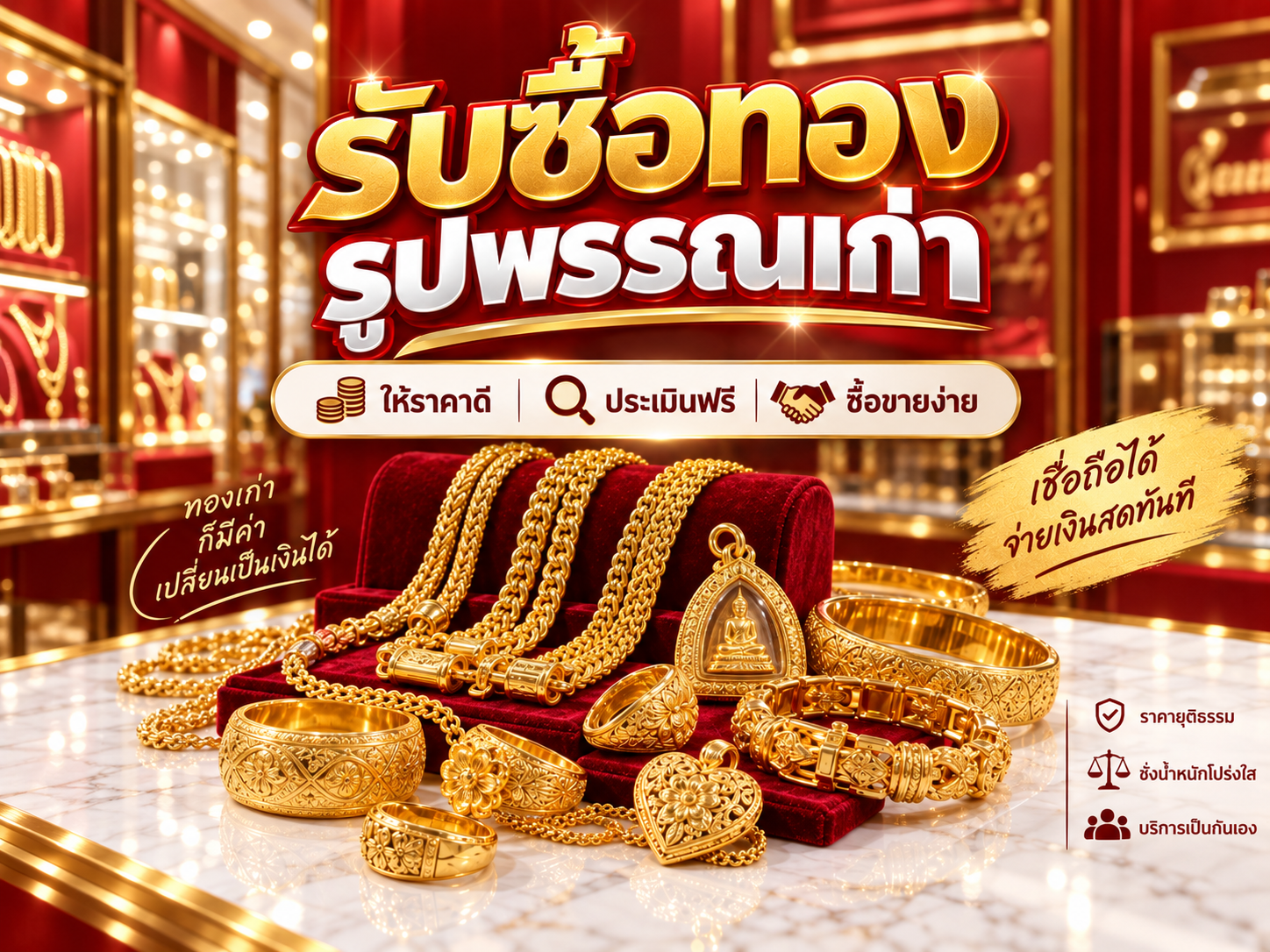 รับซื้อทองรูปพรรณเก่าราคาสูง